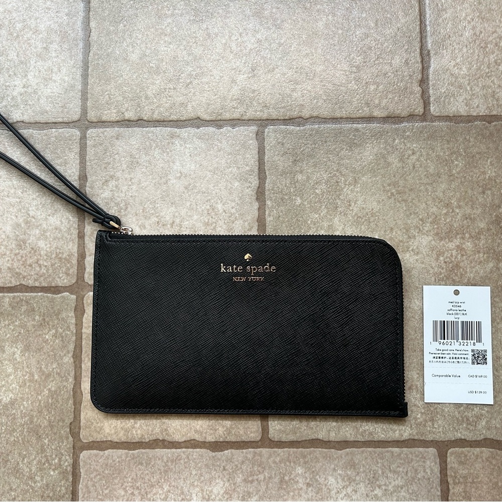 Kate Spade Black Zip Wristlet